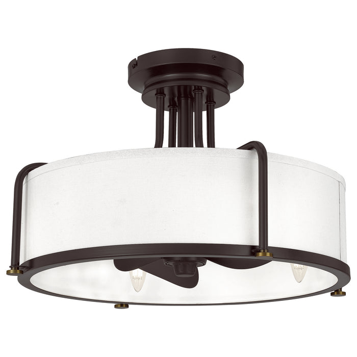 Quoizel CAV3121WT Four Light Fandelier, Western Bronze