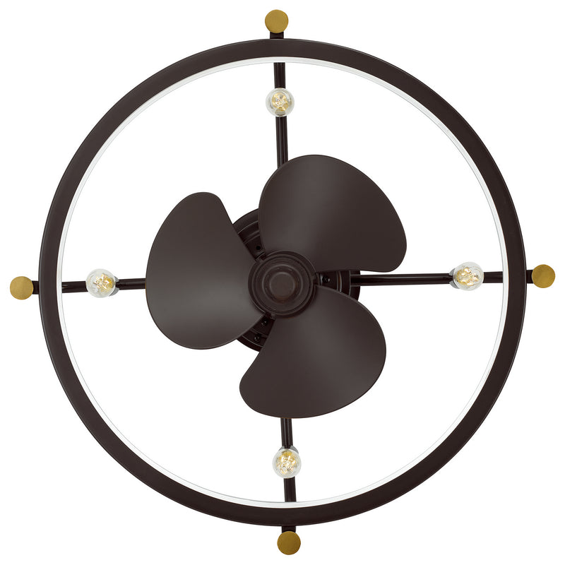 Quoizel CAV3121WT Four Light Fandelier, Western Bronze