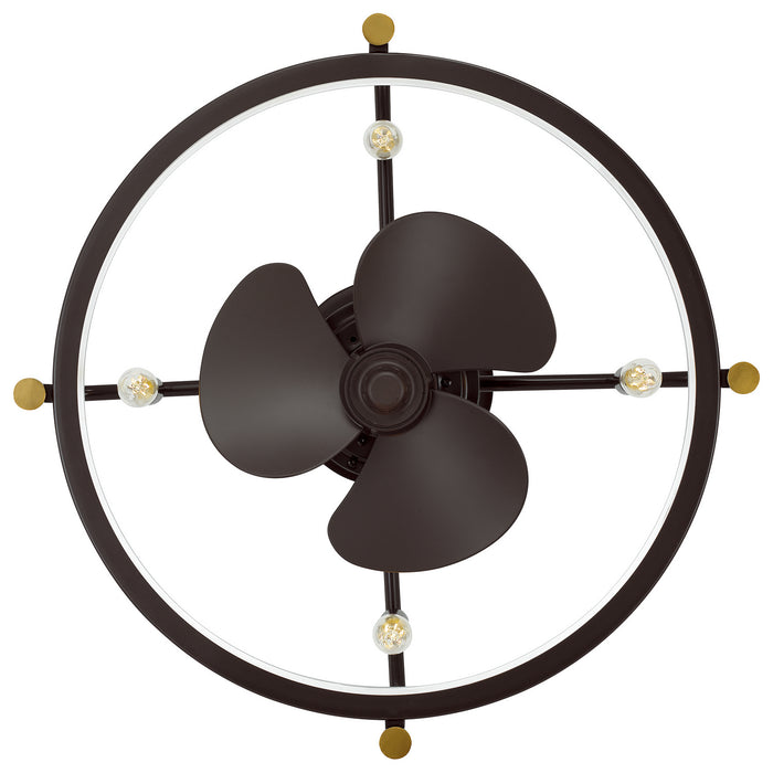 Quoizel CAV3121WT Four Light Fandelier, Western Bronze