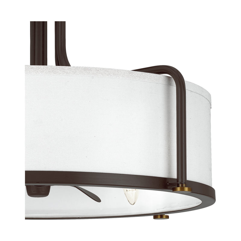 Quoizel CAV3121WT Four Light Fandelier, Western Bronze