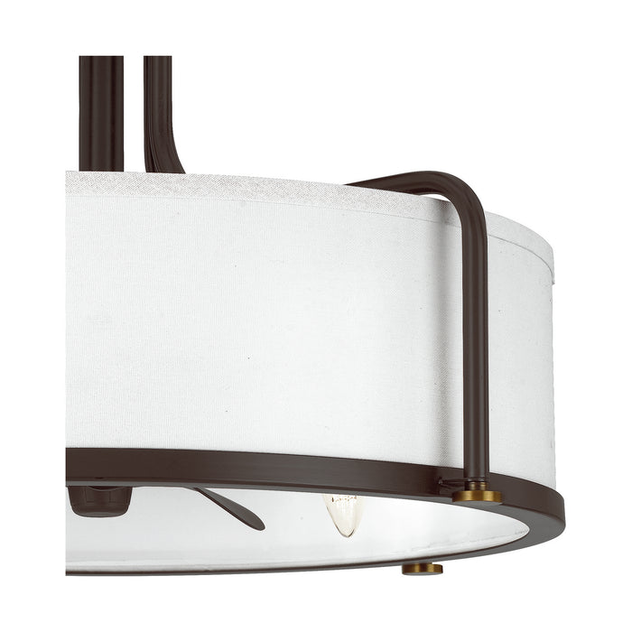 Quoizel CAV3121WT Four Light Fandelier, Western Bronze
