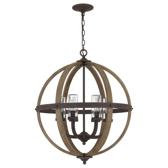 Quoizel FSN3525RK Six Light Pendant, Rustic Black