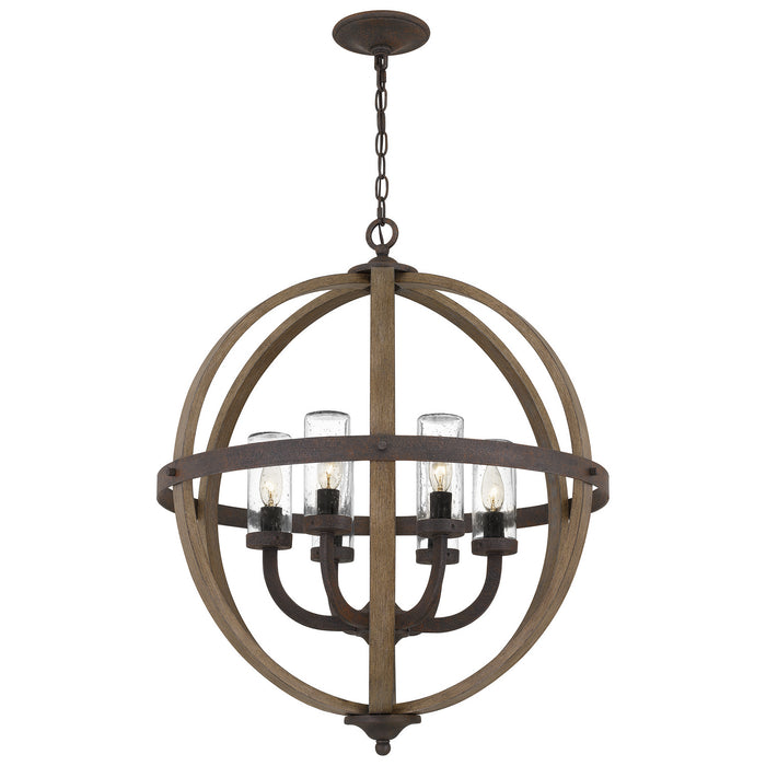 Quoizel FSN3525RK Six Light Pendant, Rustic Black
