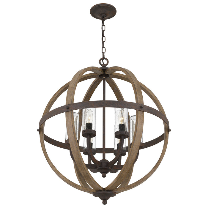 Quoizel FSN3525RK Six Light Pendant, Rustic Black