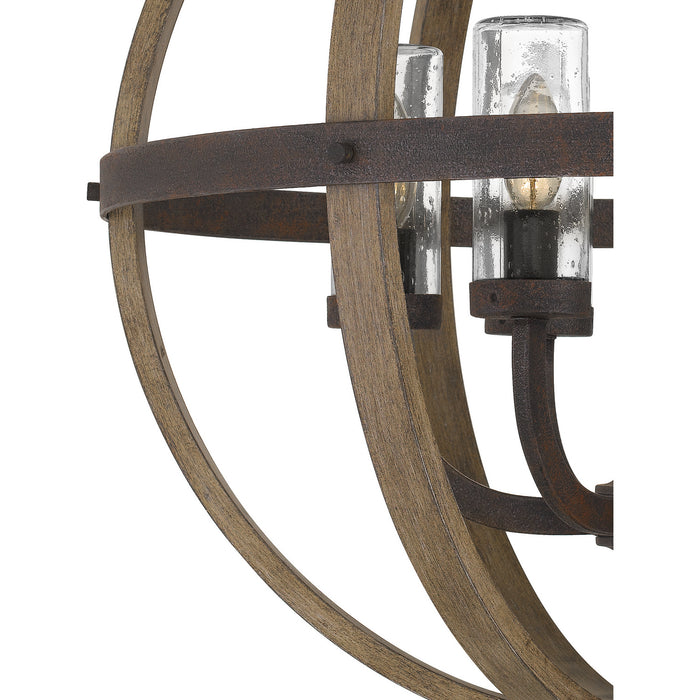 Quoizel FSN3525RK Six Light Pendant, Rustic Black