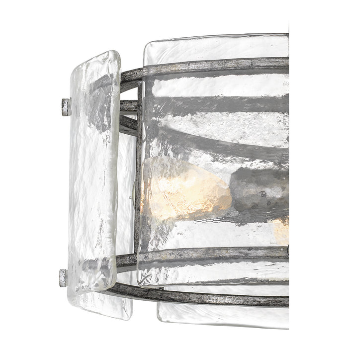 Quoizel FTS1716MM Three Light Semi Flush Mount, Mottled Silver
