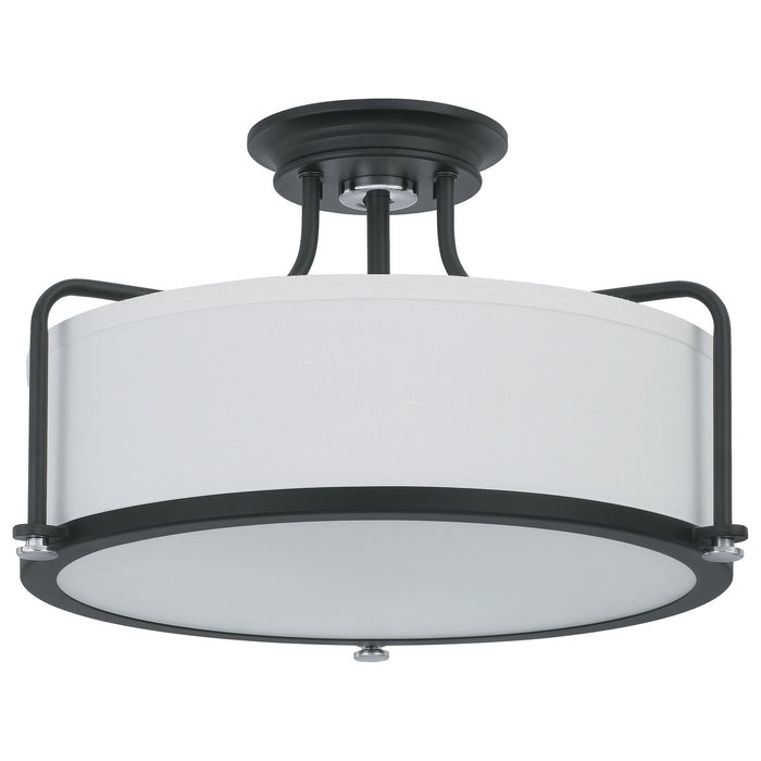 Quoizel QF1715EK Three Light Semi Flush Mount, Earth Black