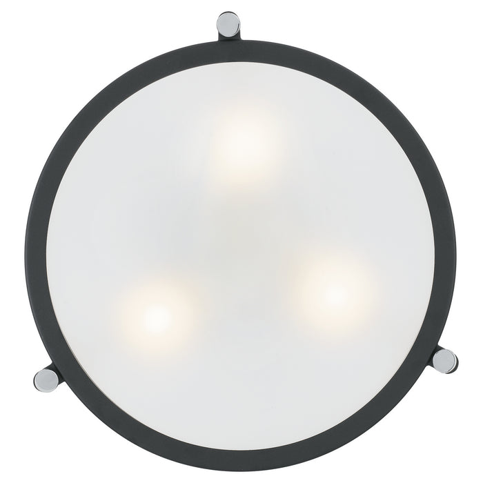 Quoizel QF1715EK Three Light Semi Flush Mount, Earth Black