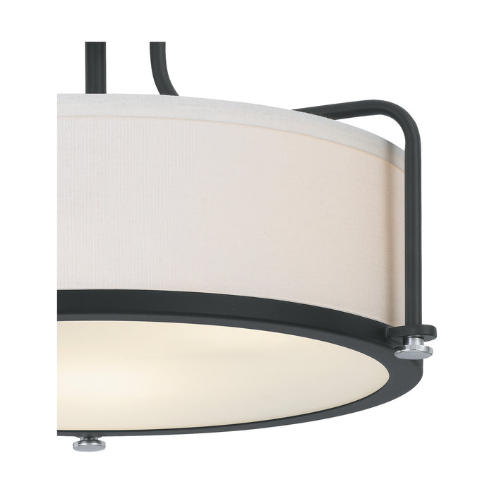 Quoizel QF1715EK Three Light Semi Flush Mount, Earth Black
