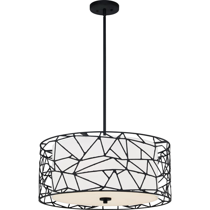 Quoizel QOP5274MBK Four Light Pendant, Matte Black