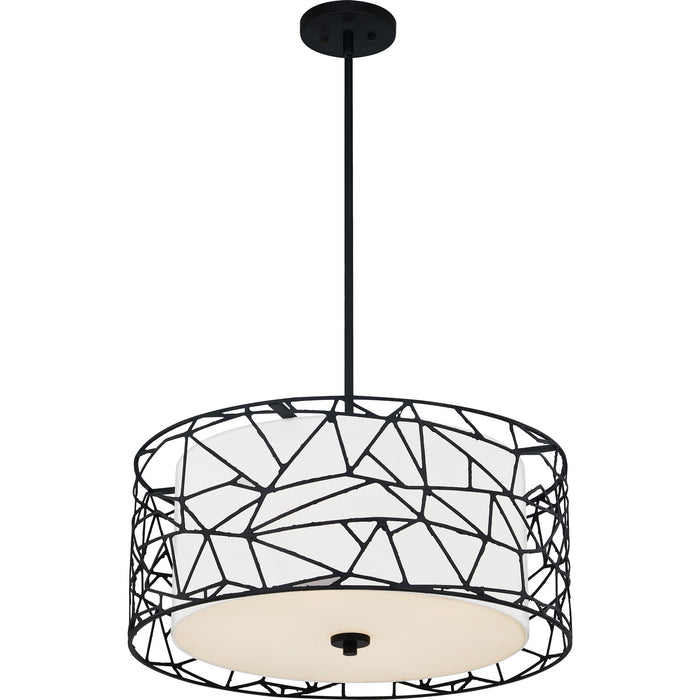 Quoizel QOP5274MBK Four Light Pendant, Matte Black