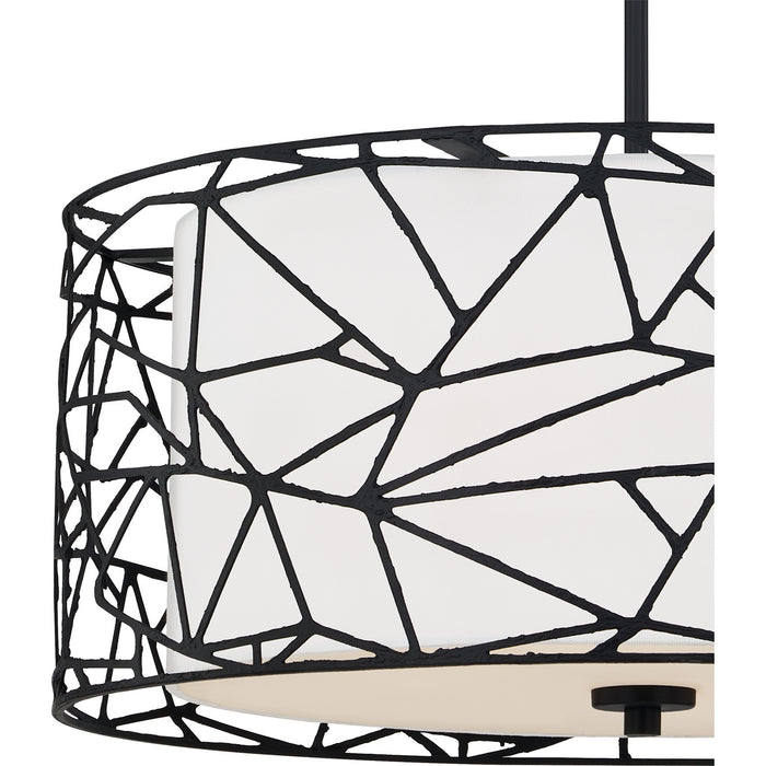 Quoizel QOP5274MBK Four Light Pendant, Matte Black