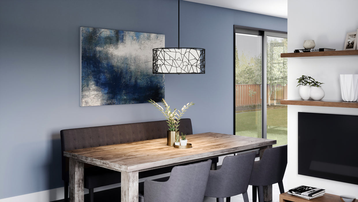 Quoizel QOP5274MBK Four Light Pendant, Matte Black