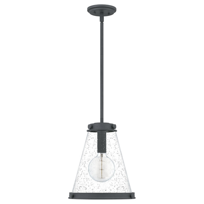 Quoizel QP5260MB One Light Mini Pendant, Mottled Black