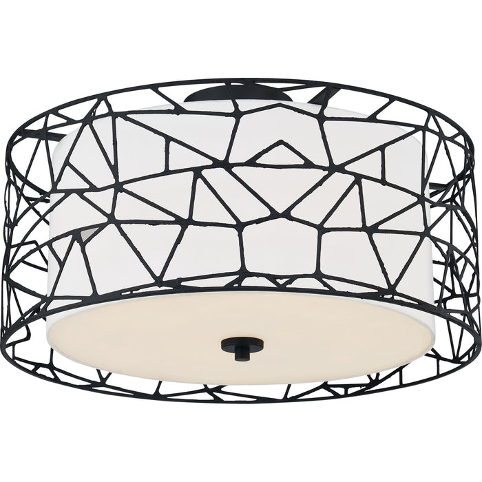 Quoizel QSF5274MBK Four Light Semi-Flush Mount, Matte Black