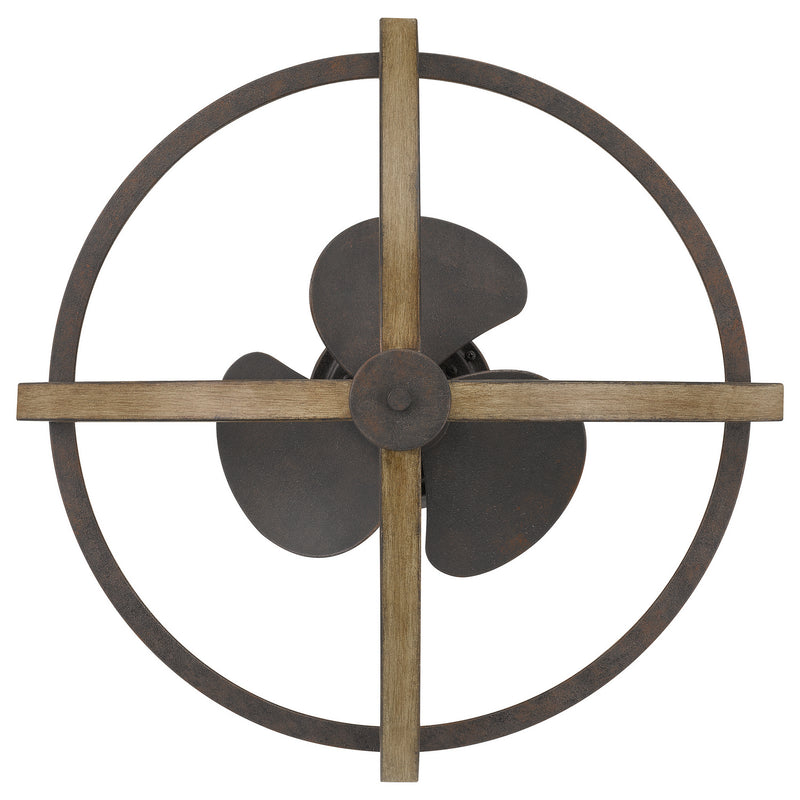Quoizel SHR3123RK Four Light Fandelier, Rustic Black