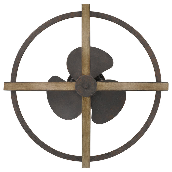 Quoizel SHR3123RK Four Light Fandelier, Rustic Black