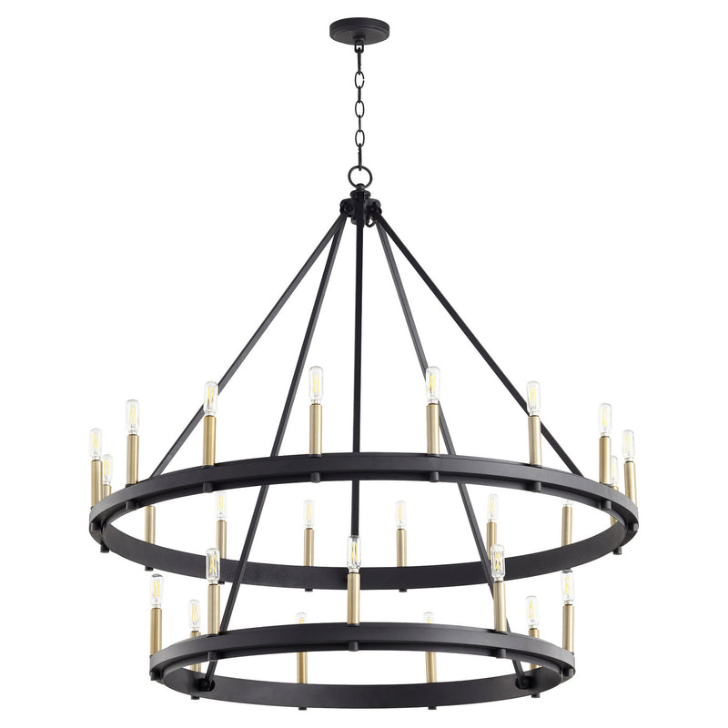 Quorum 611-25-69 25 Light Chandelier, Textured Black