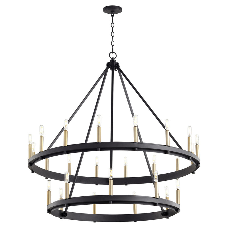 Quorum 611-25-69 25 Light Chandelier, Textured Black