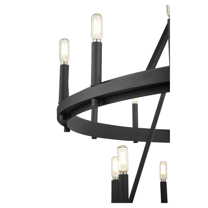 Quorum 611-25-69 25 Light Chandelier, Textured Black