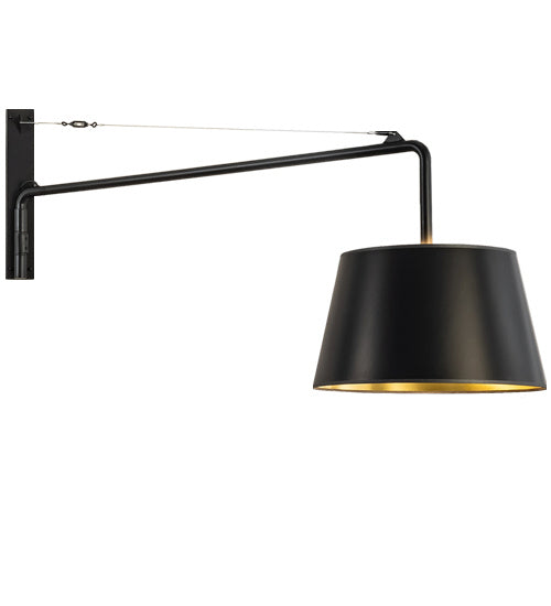 Meyda Tiffany 229057 One Light Swing Arm Wall Sconce, Matte Black