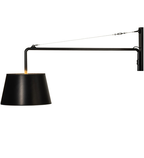 Meyda Tiffany 229057 One Light Swing Arm Wall Sconce, Matte Black