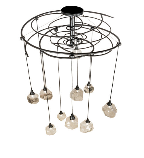 Meyda Tiffany 232067 Ten Light Pendant, Solar Black