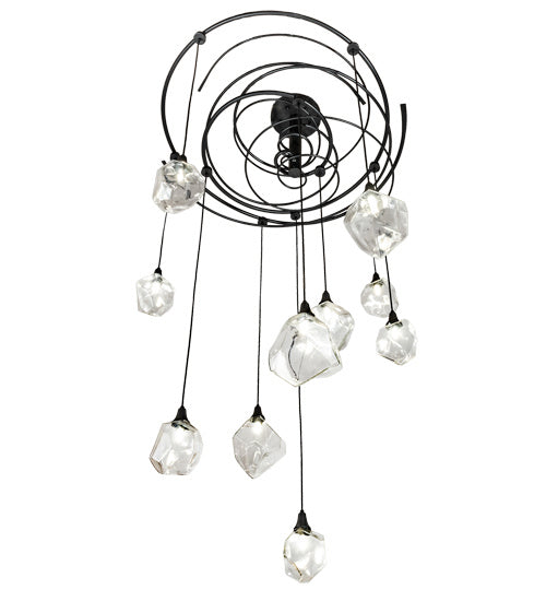 Meyda Tiffany 232067 Ten Light Pendant, Solar Black