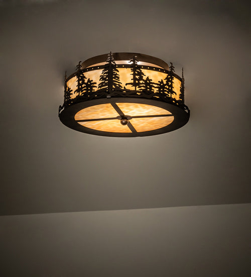 Meyda Tiffany 233881 Two Light Flushmount, Oil Rubbed Bronze