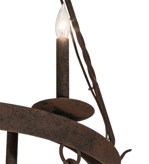Meyda Tiffany 233991 21 Light Chandelier, Distressed Chestnut