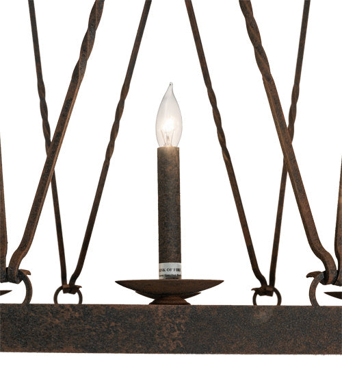 Meyda Tiffany 233991 21 Light Chandelier, Distressed Chestnut