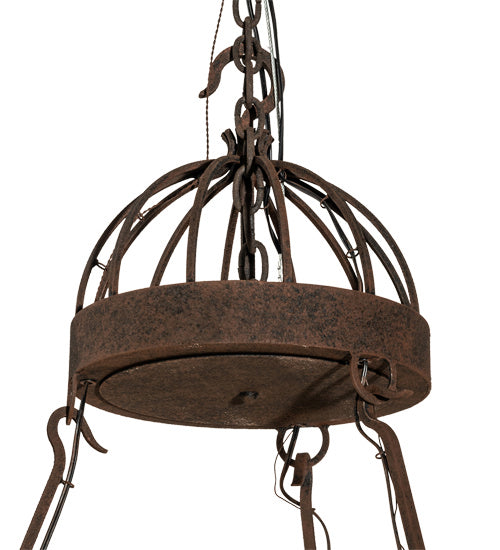 Meyda Tiffany 233991 21 Light Chandelier, Distressed Chestnut