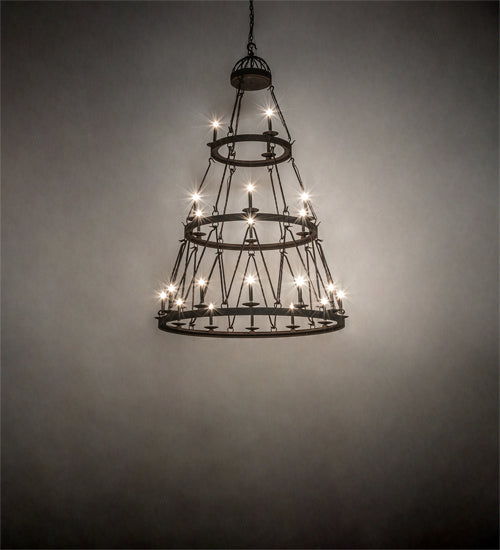 Meyda Tiffany 233991 21 Light Chandelier, Distressed Chestnut