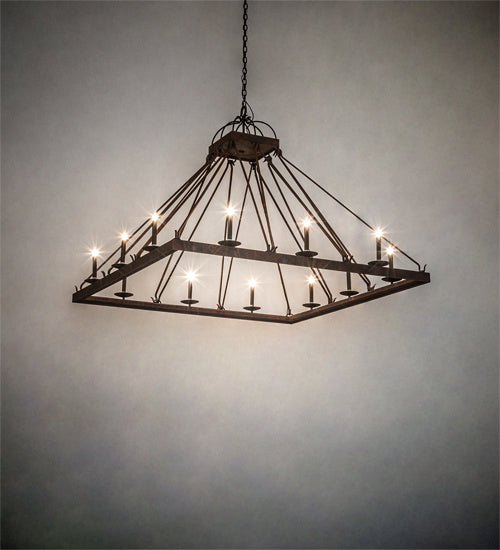 Meyda Tiffany 234209 12 Light Chandelier, Distressed Chestnut