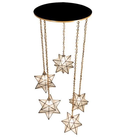 Meyda Tiffany 234505 Five Light Pendant, Sahara Gold