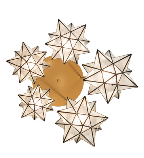 Meyda Tiffany 234505 Five Light Pendant, Sahara Gold