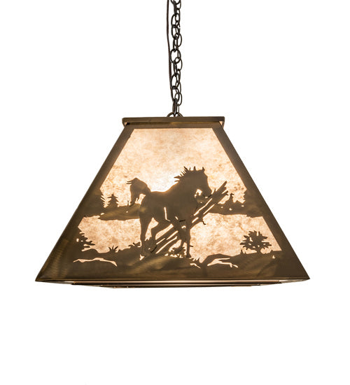 Meyda Tiffany 236084 Nine Light Pendant, Antique Copper