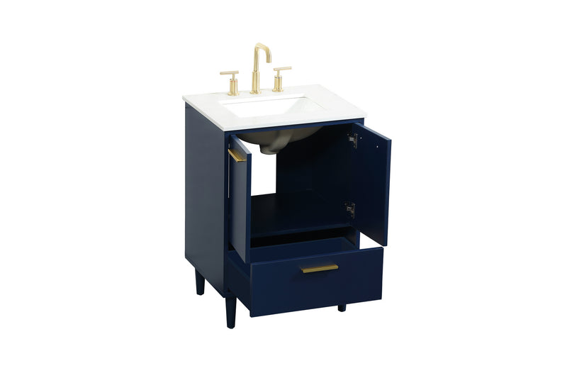 Elegant Lighting VF47024MBL Vanity Sink Set, Blue