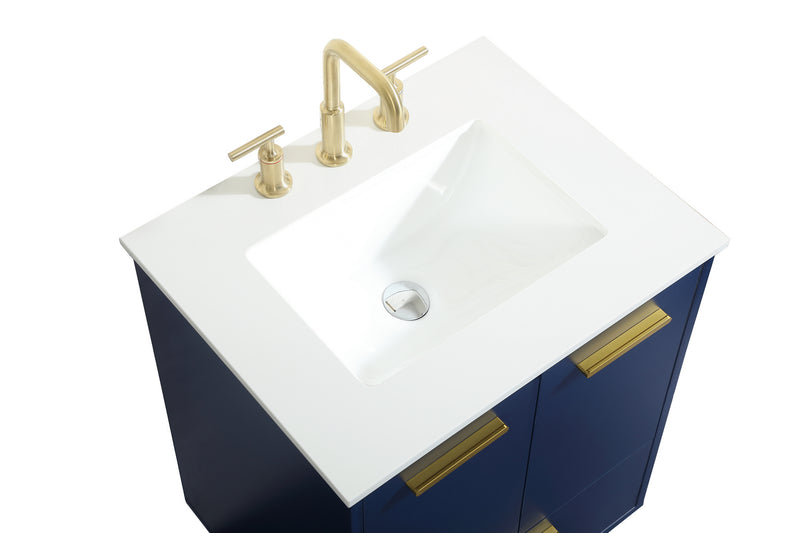 Elegant Lighting VF47024MBL Vanity Sink Set, Blue