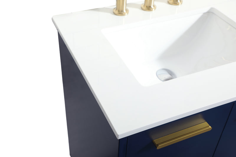 Elegant Lighting VF47024MBL Vanity Sink Set, Blue