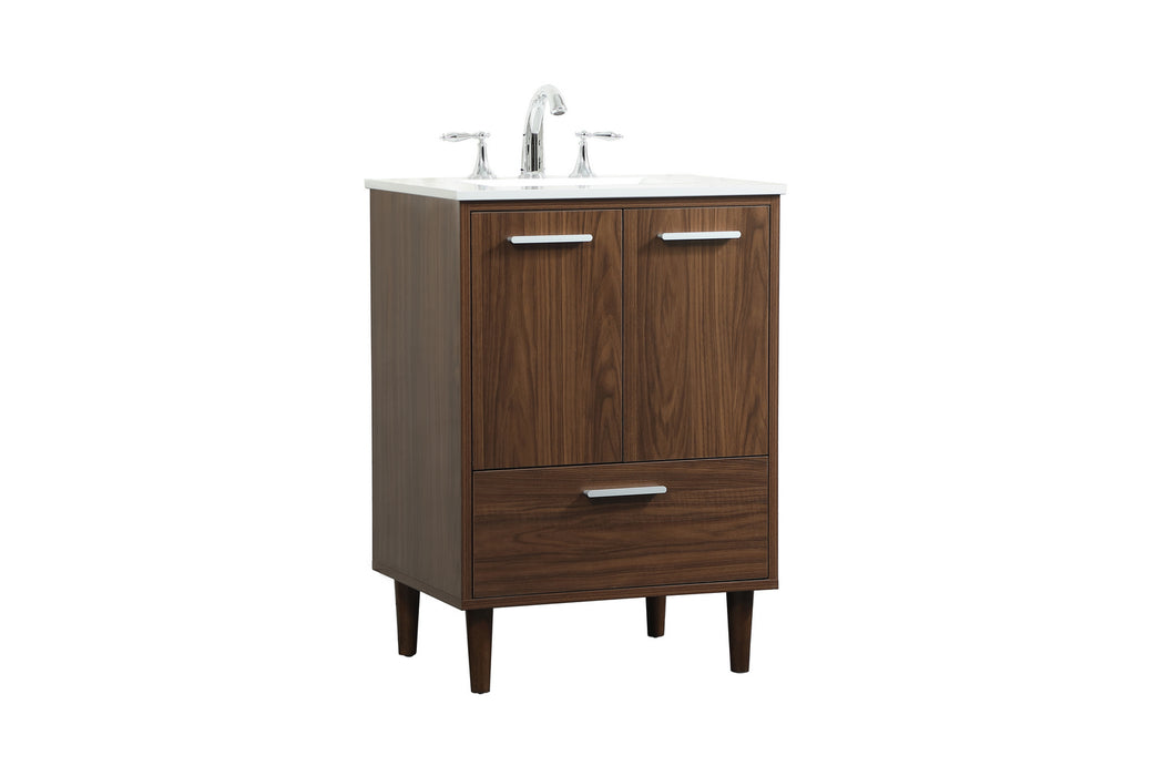 Elegant Lighting VF47024MWT Vanity Sink Set, Walnut