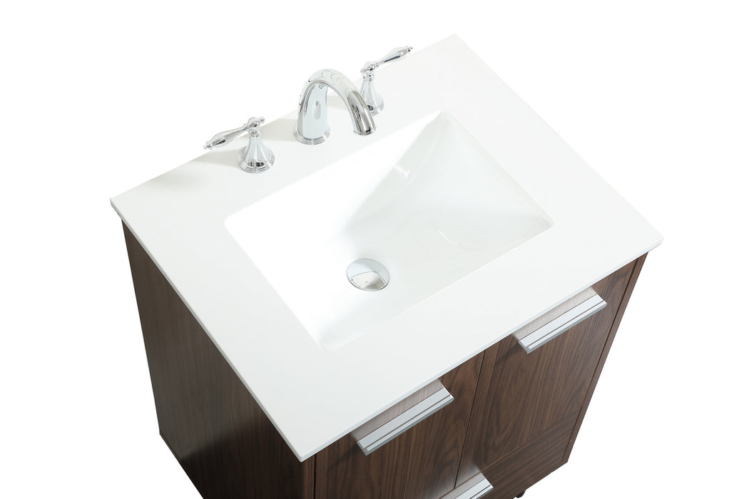 Elegant Lighting VF47024MWT Vanity Sink Set, Walnut