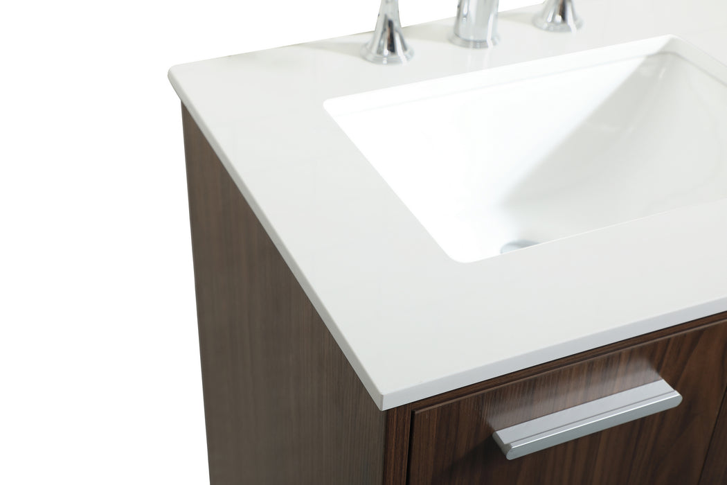 Elegant Lighting VF47024MWT Vanity Sink Set, Walnut