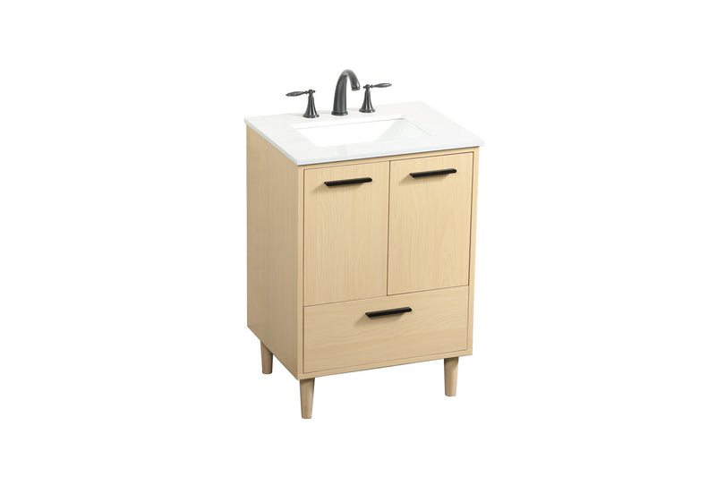 Elegant Lighting VF47024MMP Vanity Sink Set, Maple