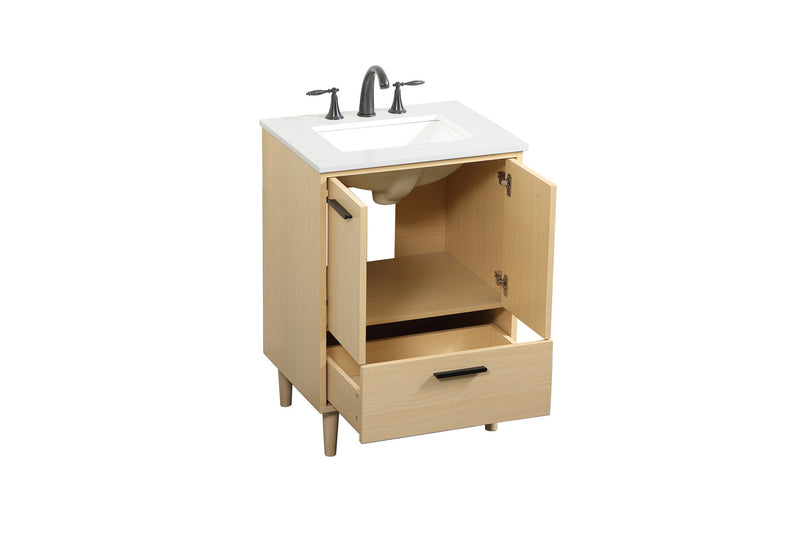 Elegant Lighting VF47024MMP Vanity Sink Set, Maple
