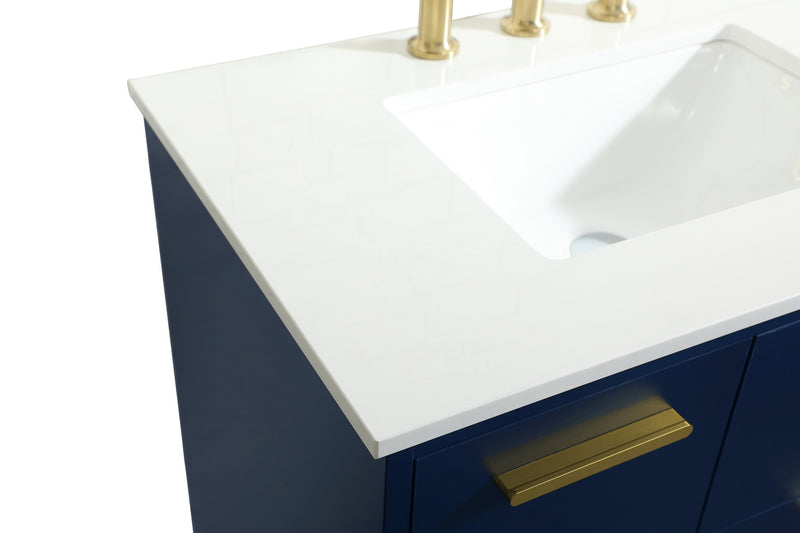 Elegant Lighting VF47030MBL Vanity Sink Set, Blue