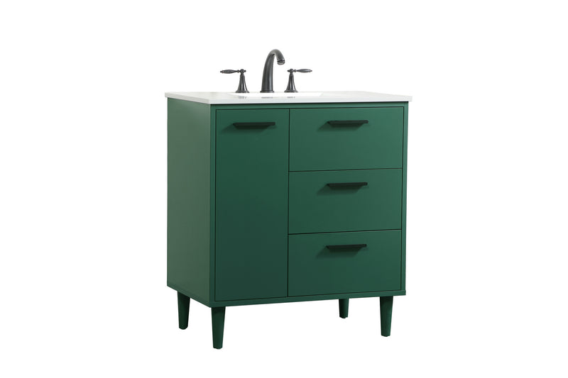 Elegant Lighting VF47030MGN Vanity Sink Set, Green