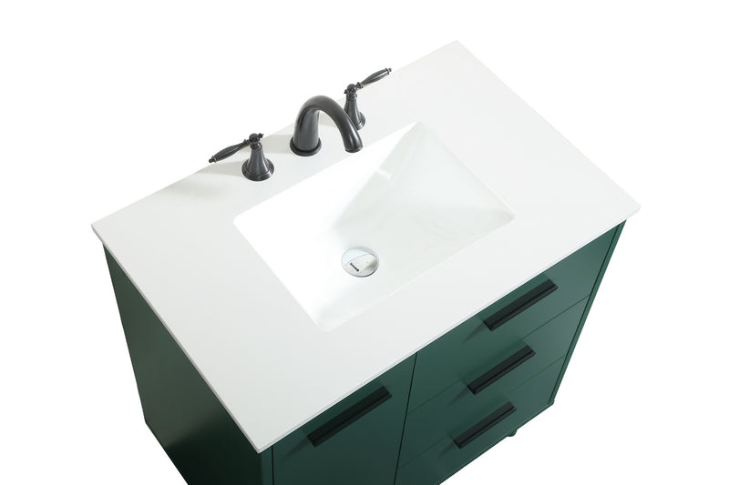 Elegant Lighting VF47030MGN Vanity Sink Set, Green