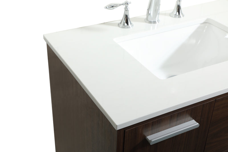 Elegant Lighting VF47030MWT Vanity Sink Set, Walnut