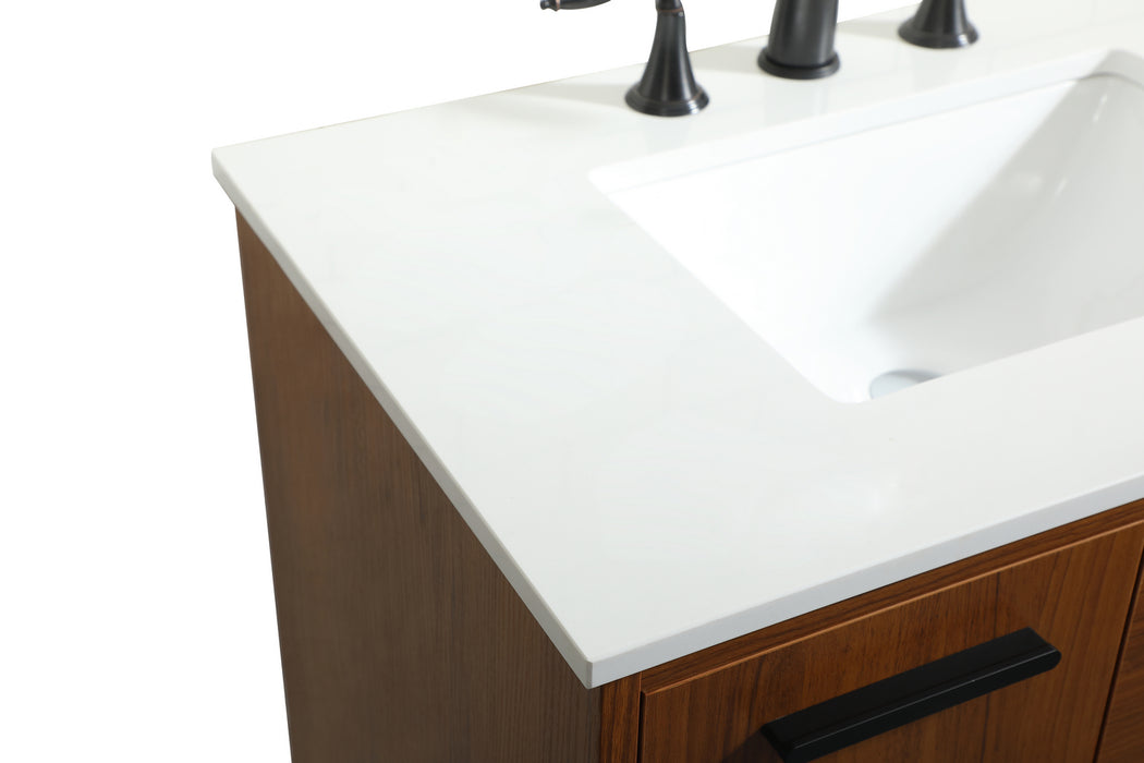 Elegant Lighting VF47030MTK Vanity Sink Set, Teak